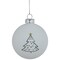 Northlight Matte Christmas Tree Glass Ball Ornaments - 3" - White - 4ct